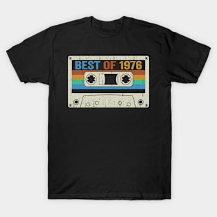 Best Of 1976 48th Birthday Gifts Cassette Tape Vintage T-Shirt